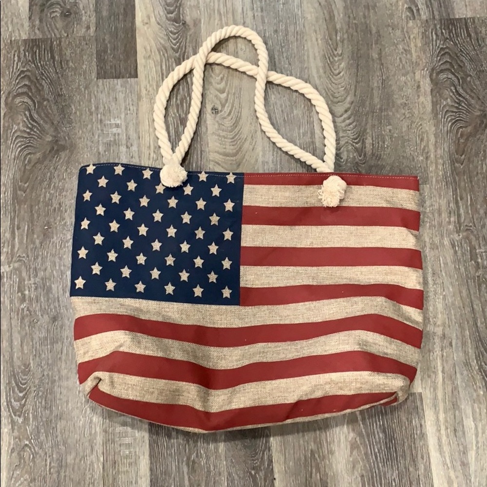 American Flag Beach Bag